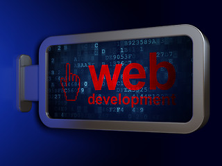 Image showing Web development concept: Web Development and Mouse Cursor on billboard background