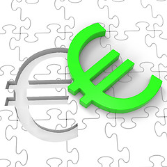 Image showing Euro Puzzle Showing European Investments