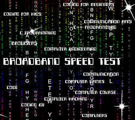 Image showing Broadband Speed Test Means World Wide Web And Communicate