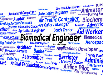 Image showing Biomedical Engineer Means Career Mechanic And Words