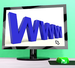 Image showing Www Computer Word Showing Online Websites Or Internet