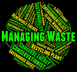 Image showing Waste Management Means Process Word And Collection