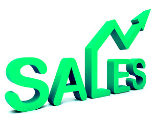 Image showing Sales Arrow Word Shows Business Or Commerce