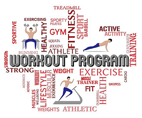 Image showing Workout Program Means Get Fit And Athletic