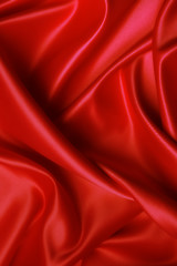 Image showing Soft red satin