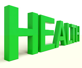 Image showing Health Word In Green Showing Healthy Condition