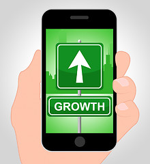 Image showing Growth Online Indicates Mobile Phone And Cellphone