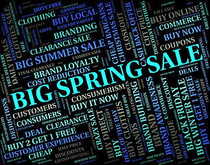 Image showing Big Spring Sale Indicates Offers Promo And Springtide