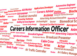 Image showing Careers Information Officer Represents Employment Knowledge And 