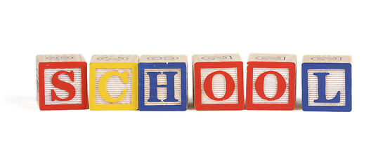 Image showing School - Alphabet blocks isolated