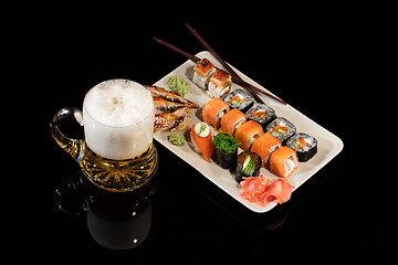 Image showing Japanese Sushi On A Table