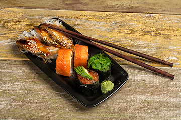 Image showing Japanese Sushi On A Table