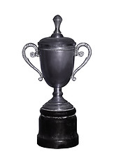 Image showing Vintage silver cup with path