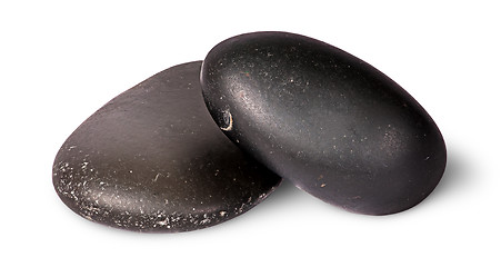 Image showing On top two black stones for Thai spa