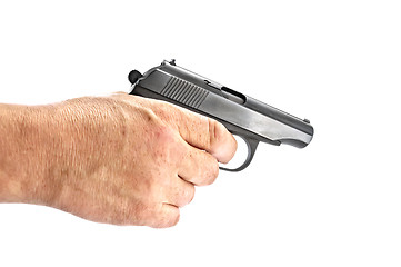 Image showing Pistol in hand