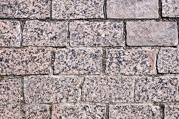 Image showing Pavement of granite tiles