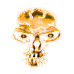 Image showing abstract golden skull