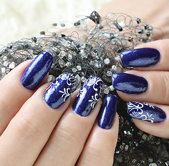 Image showing Beautiful nail art