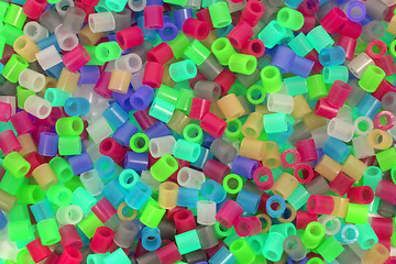 Image showing colored plastic beads