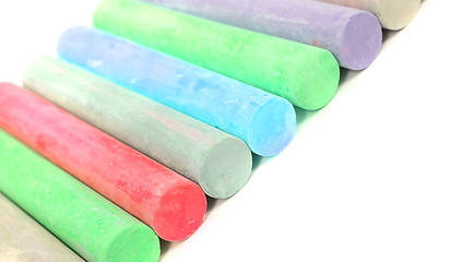 Image showing color chalks isolated