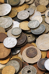 Image showing old european coins background