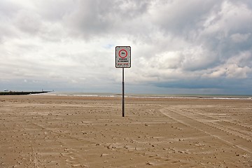 Image showing Do not swim sign