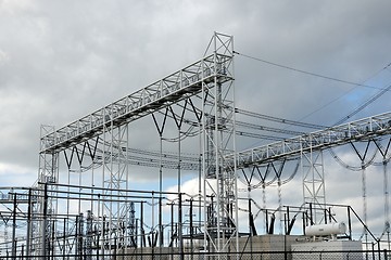 Image showing High voltage electric station