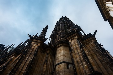 Image showing PRAGUE, CZECH REPUBLIC 2014 november 26: The Metropolitan Cathedral of Saints Vitus, Wenceslaus and Adalbert is the most important cathedral