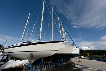 Image showing Yacht port in beautiful weather