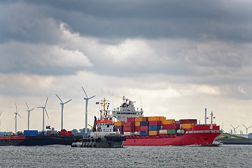 Image showing Large cargo ship