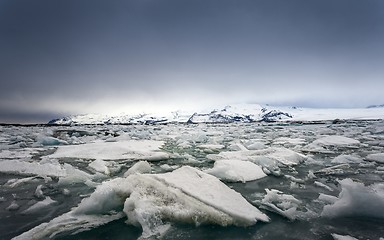 Image showing Icebergs at glacier lagoon 