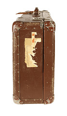 Image showing Retro suitcase isolated on white