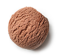 Image showing chocolate ice cream ball