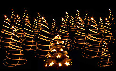 Image showing color christmas forest 