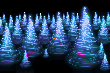 Image showing color christmas forest 