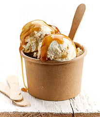 Image showing caramel ice cream