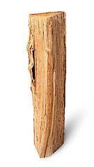 Image showing Single log of firewood vertically