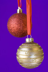 Image showing Christmas ball background (selective and soft focus)