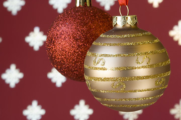 Image showing Christmas ball background (selective and soft focus)
