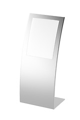 Image showing Curved silver ad panel