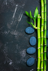 Image showing basalt and bamboo