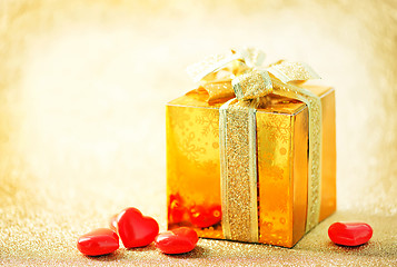 Image showing presents and hearts