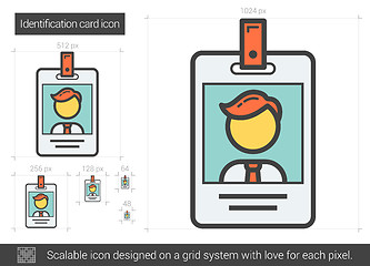 Image showing Identification card line icon.