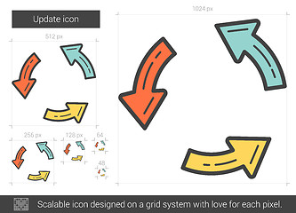 Image showing Update line icon.