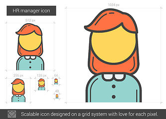 Image showing HR manager line icon.
