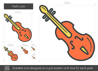 Image showing Violin line icon.