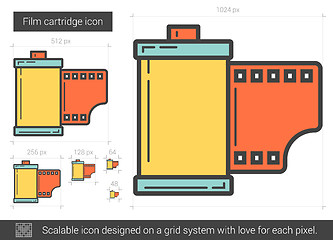 Image showing Film cartridge line icon.