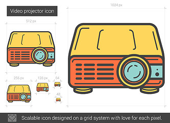 Image showing Video projector line icon.