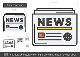 Image showing Daily news line icon.