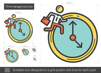 Image showing Time managment line icon.